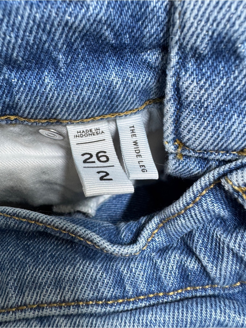 WJ452 {LOFT} "The Wide Leg" Blue High Rise Relaxed Loose Baggy Denim Jeans - Picture 4 of 7